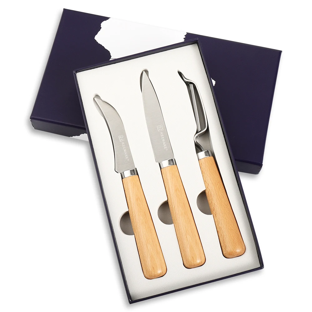 KEEMAKE 3PCS Kitchen Tools Set Stainless Steel Blade Cut Utility Fruit Vegetable Slicing Paring Kitchenware Small Knives