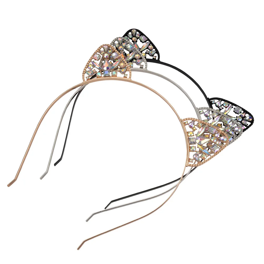 

Rabbit Ear Headband Shiny Rhinestones Lightweight Party Hair Accessory For Kids Carnival Christmas Costume Hair Bands Hoop