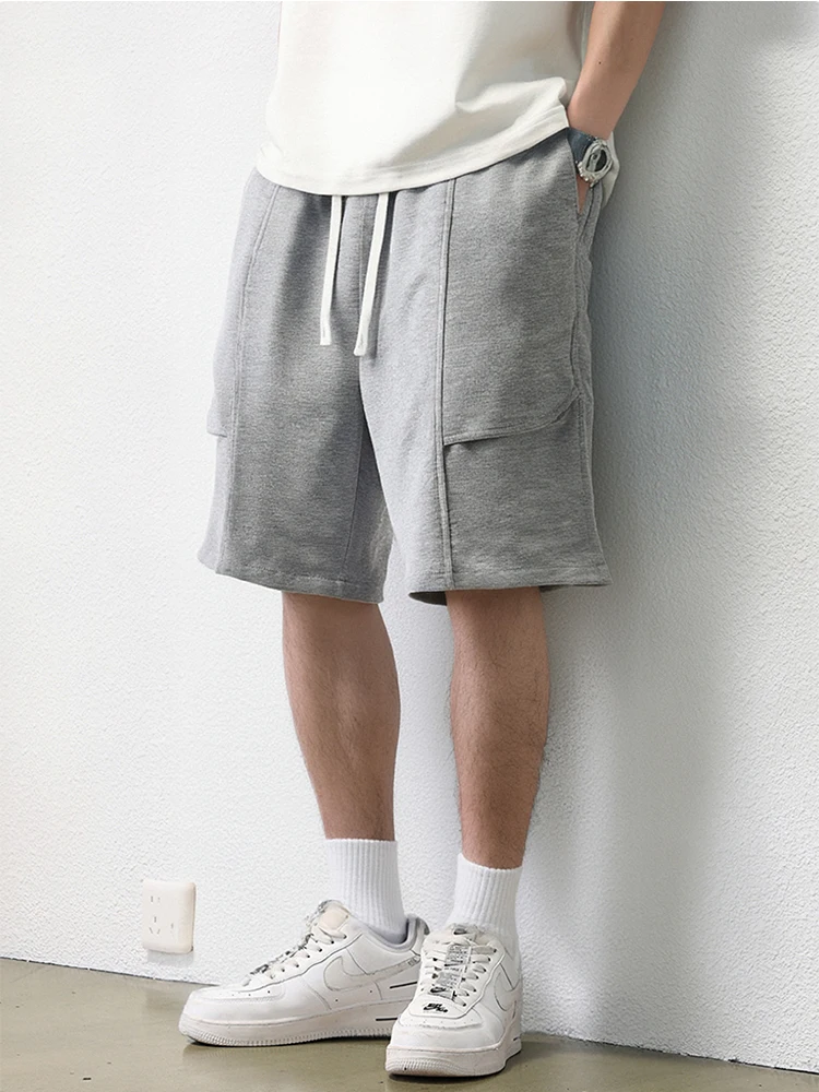 

2026 New Summer Men's Knit Casual Shorts Cotton-Blend Cool Comfort Sport Shorts Relaxed-Fit Gym Shorts Asian Size M-4XL