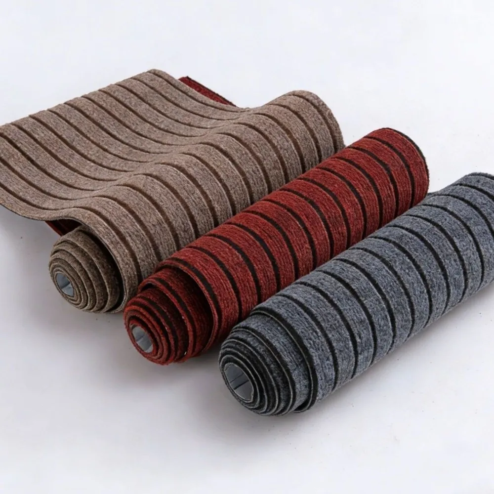 New DIY Self-Adhesive Carpet Nano-Absorption Striped Pattern Floor Mat Repeatedly Washed Non-Slip Carpet Home Decor