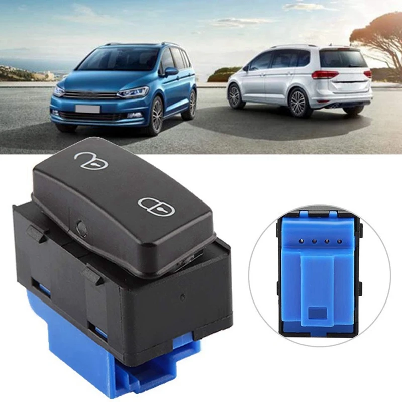 Central Saftey Lock Unlock Button Switch For Volkswagen VW Caddy Touran Parts 1T0 962 125B 1T0962125 1TD962125