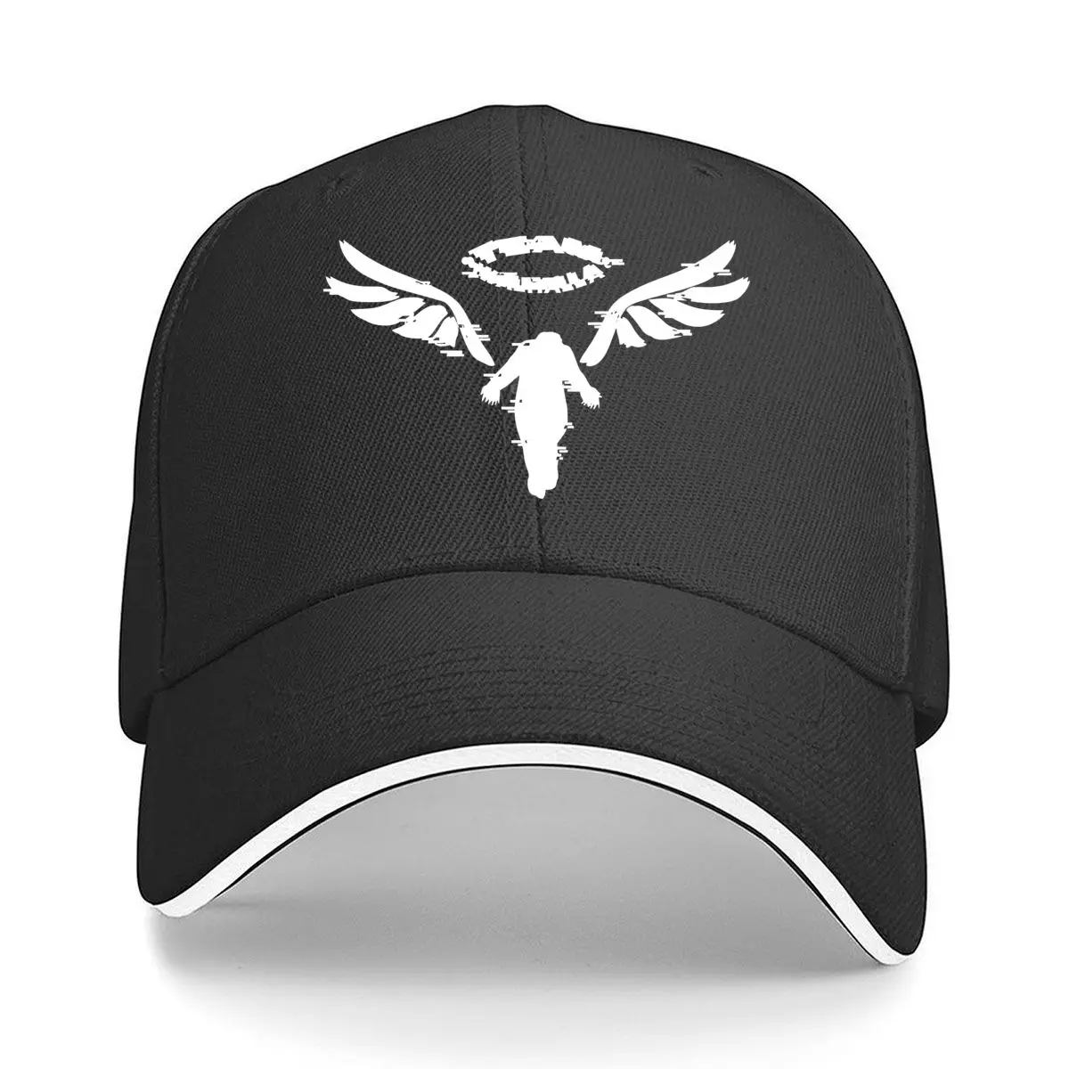 Angel Wings Figure Graphic Sandwich Baseball Cap Outdoor