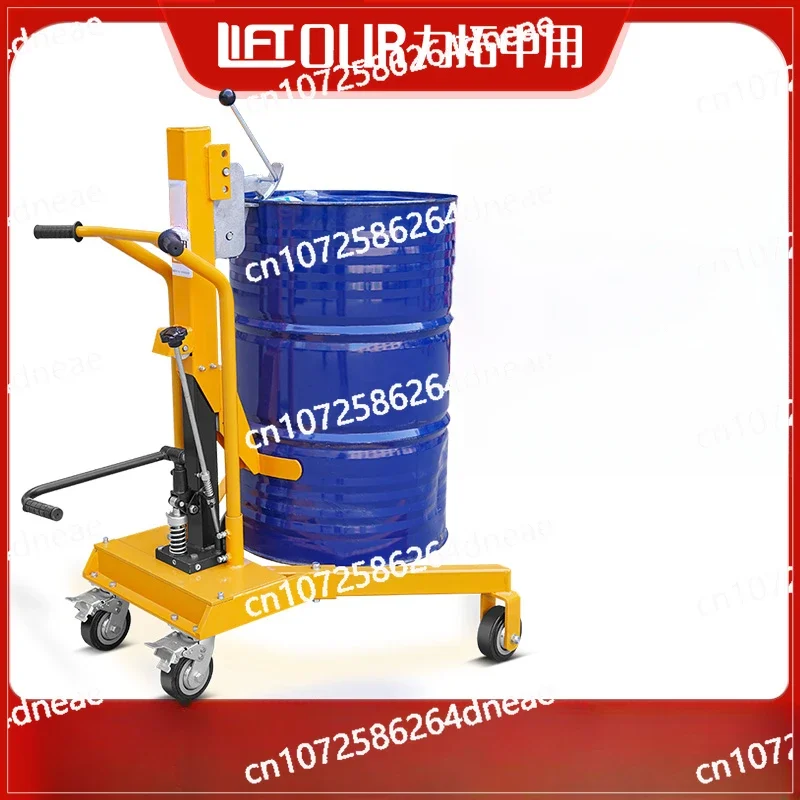 Manual hydraulic drum truck, transfer loading and unloading truck, simple