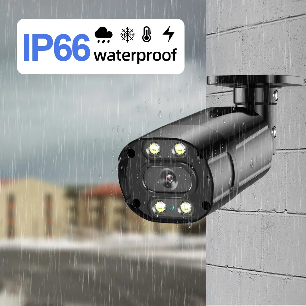 Imagem -05 - Bala Exterior Sistema de Câmera de Segurança Cctv Kit de Vigilância por Vídeo Áudio Bidirecional Cor Visão Noturna 8ch 4k Poe Nvr 10ch