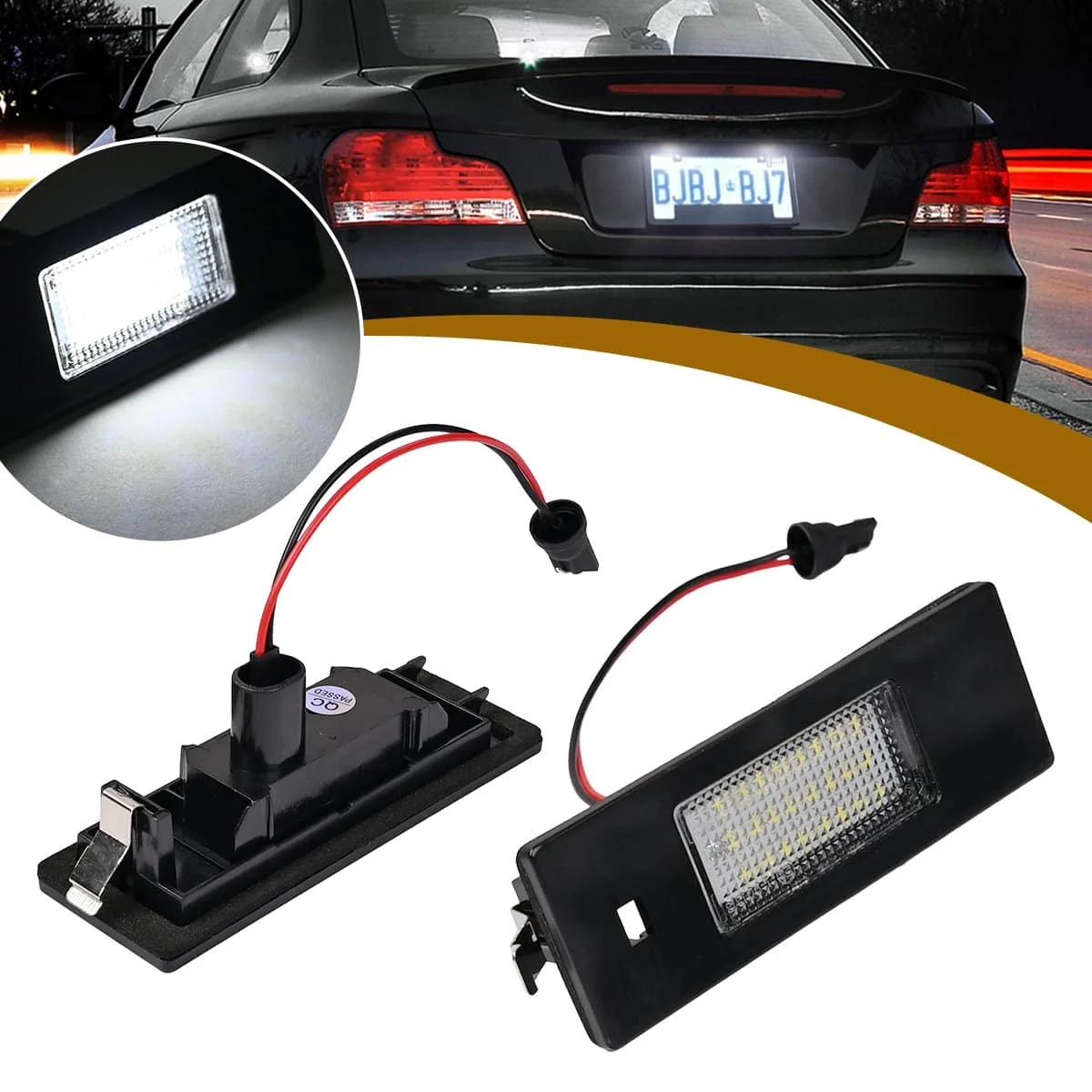 Car Rear LED License Plate Light plug&play Xenon White Light for BMW E81 E87 E86/E85 E36 E36N F20 F21 for 1/6/Z Series