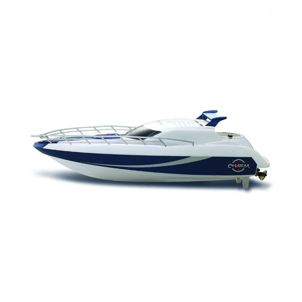 Happycow 777-582 Mini RC Boat 2.4Ghz 15km/H Variable Speed Dual Drive RC Speedboat for Swimming Pool, Lake, Best Kids Gift Toy