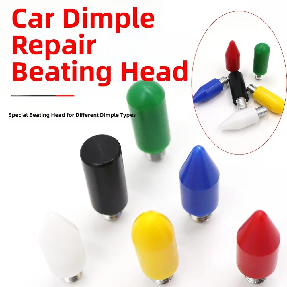 

6PCS/box Car Body Dent Repair Seamless Repair Full M8 Replacement Pen Head Flat Nylon Tip Hail Bulge Remover Tap Down Pen