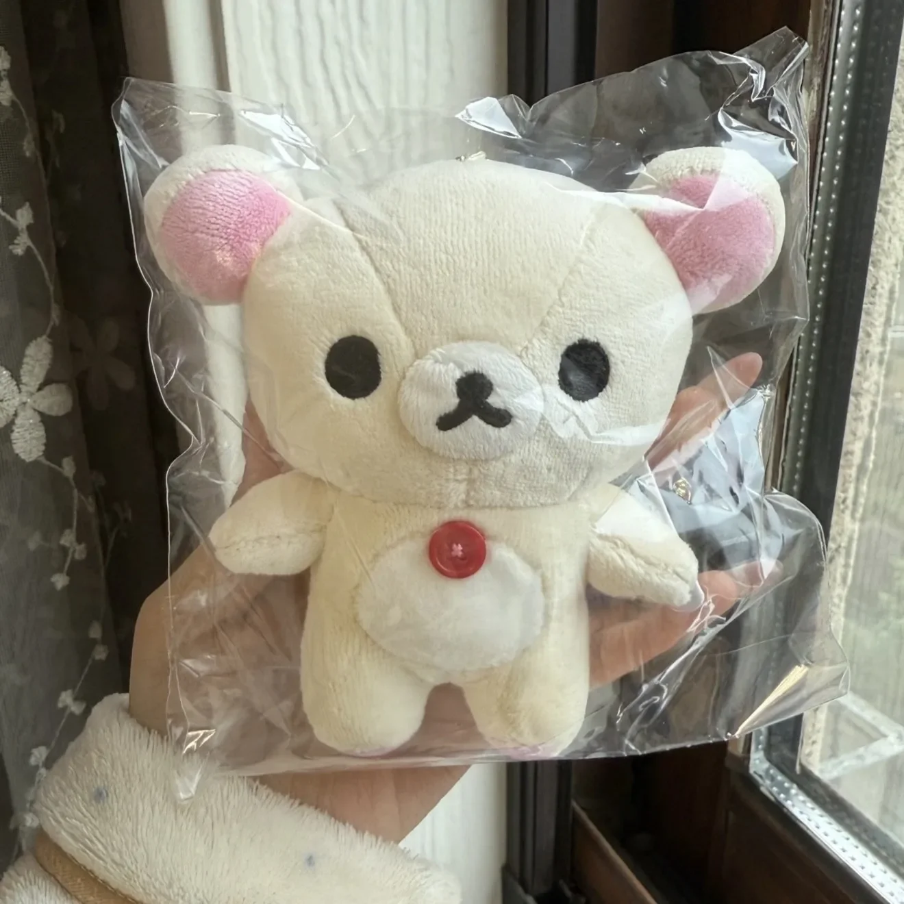 12 centimetri Kawaii Rilakkuma Korilakkuma Peluche Portachiavi Kawaii Marrone Orso Bianco Farcito Borsa Fascino Carino Regali Di Compleanno Ragazza