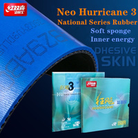 DHS Hurricane 3 National NEO BLUE SPONGE/ Orange Sponge (Professional Player) Table Tennis Rubber Original DHS Ping Pong Sponge
