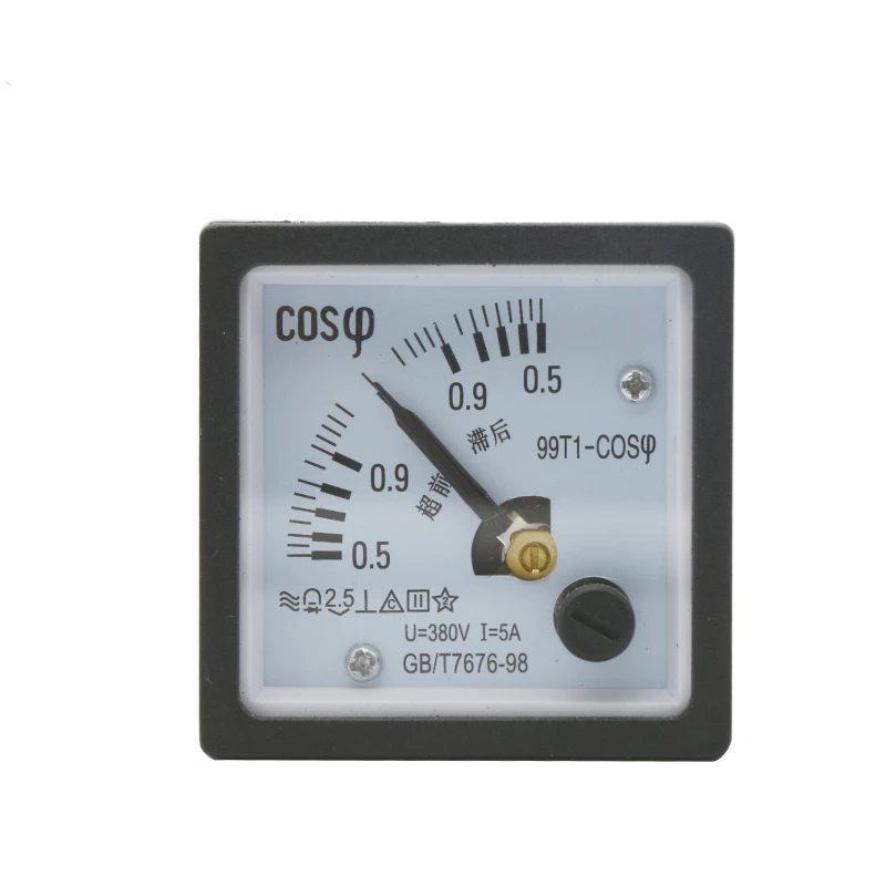 99T1 COS Power Factor Meter Pointer Meter 48 * 48 Panel Mounted, Electrical Meter 48X48