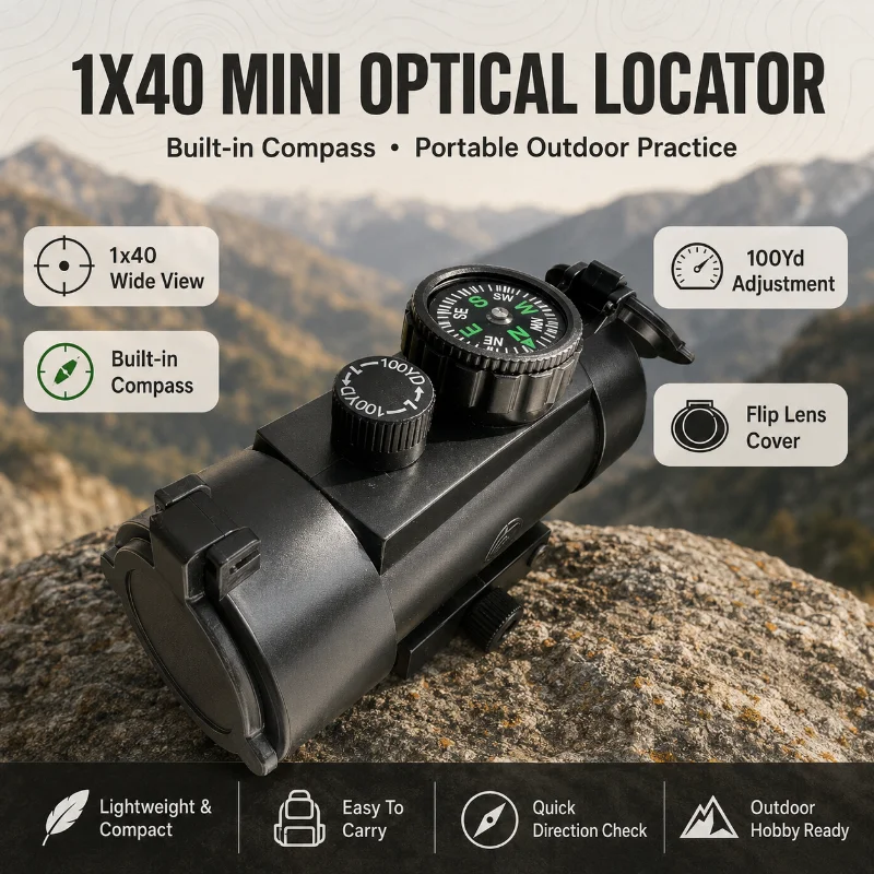 1X40RD Optical Observation Module Equipped Outside Attached Compass Outdoor Interactive Hobby Upgrade Components