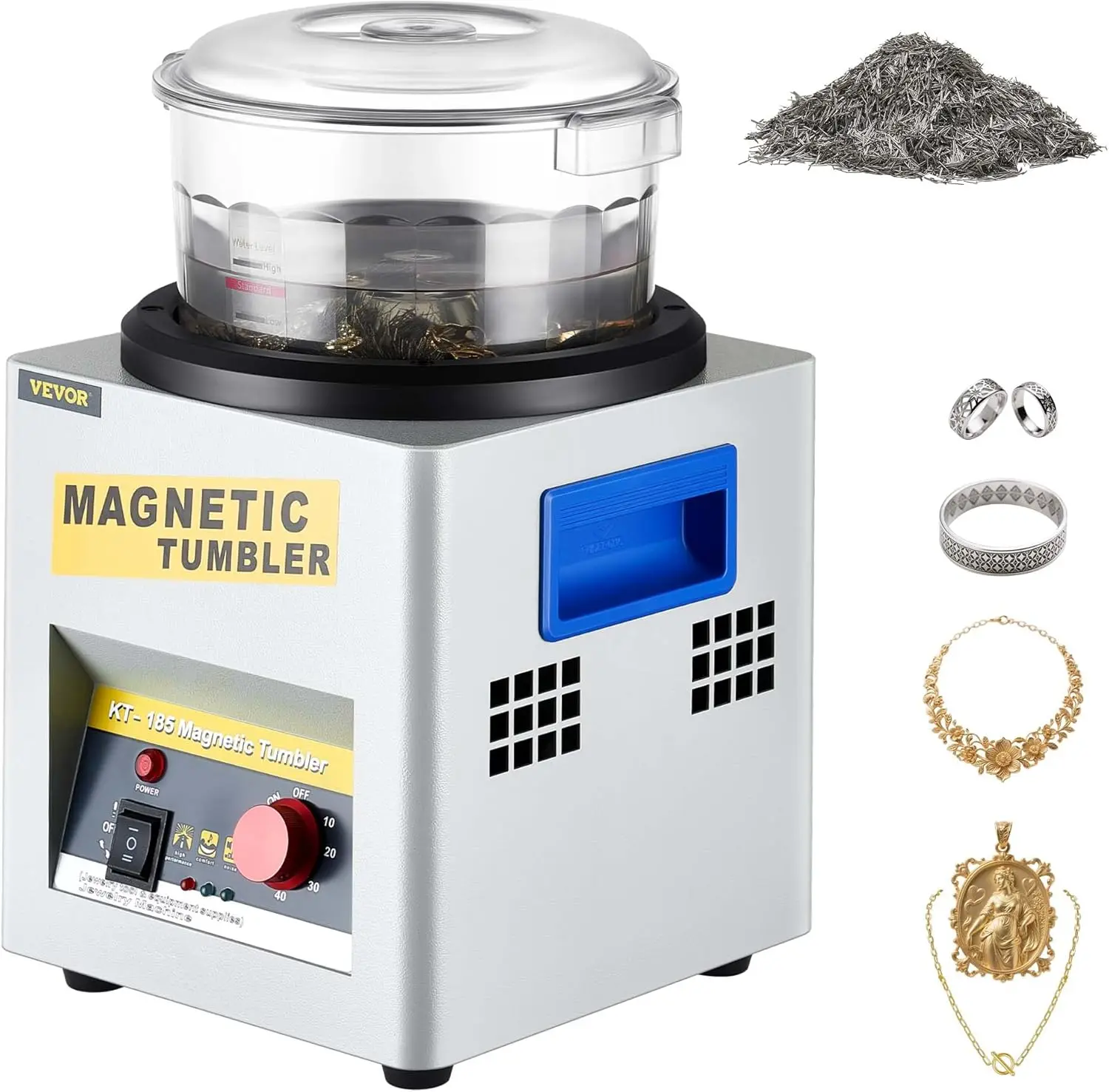 

Magnetic Tumbling Jewelry Cleaners Grinding and Polishing Machine Magnetic Tumbler Jewelry Polisher Polishing Machine