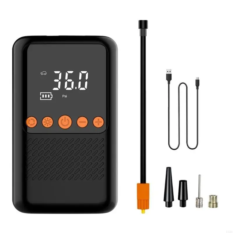 

D5BE Electrical Wireless Tire Infrator Air Compressor Car Motorbikebicycle Электрический настройка шины с цифровым дисплеем