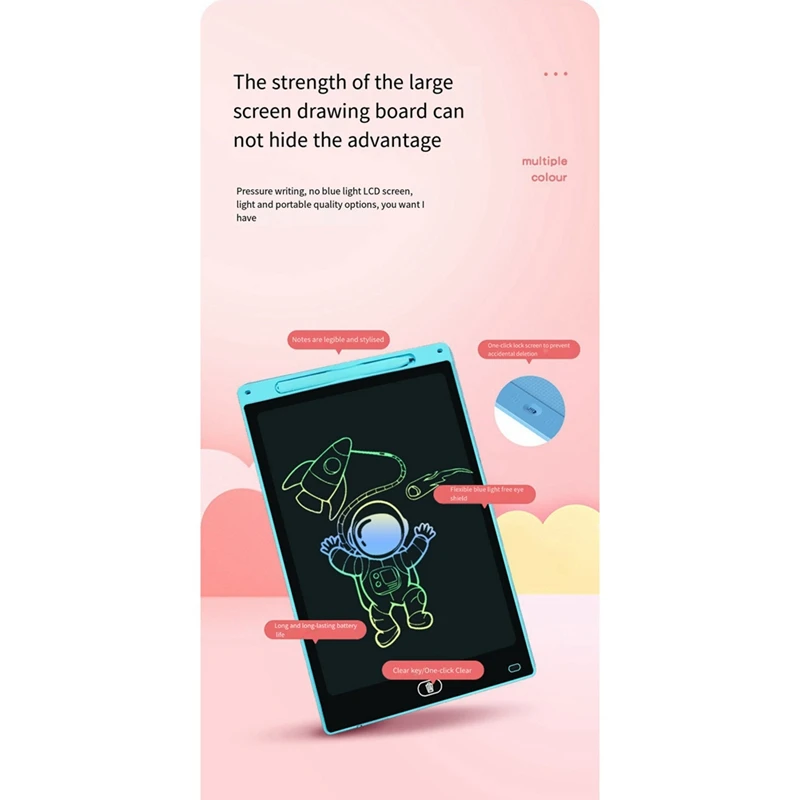 16 Inch LCD Drawing Tablet Writing Tablet Color Graffiti Board For Children Christmas Birthday Drawing Tablet Easy To Use Green