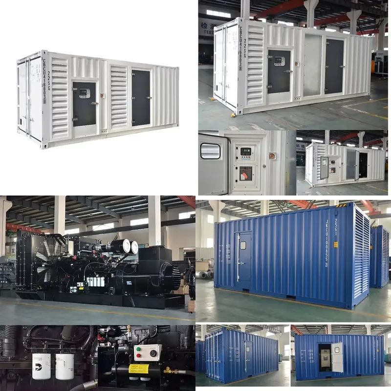 1250KVA Powered by dynamo Container Generator 3 Phase Water Cooled Silent Power Plant Generator 1mw
