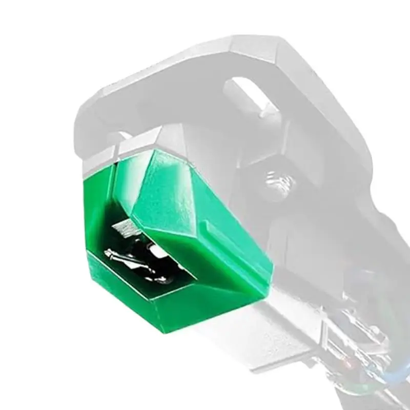 Turntable Needle Replacement Green Oval Tip Record Player Needles Retro Recorder Accessories Turntable Cartridge Tools Portable