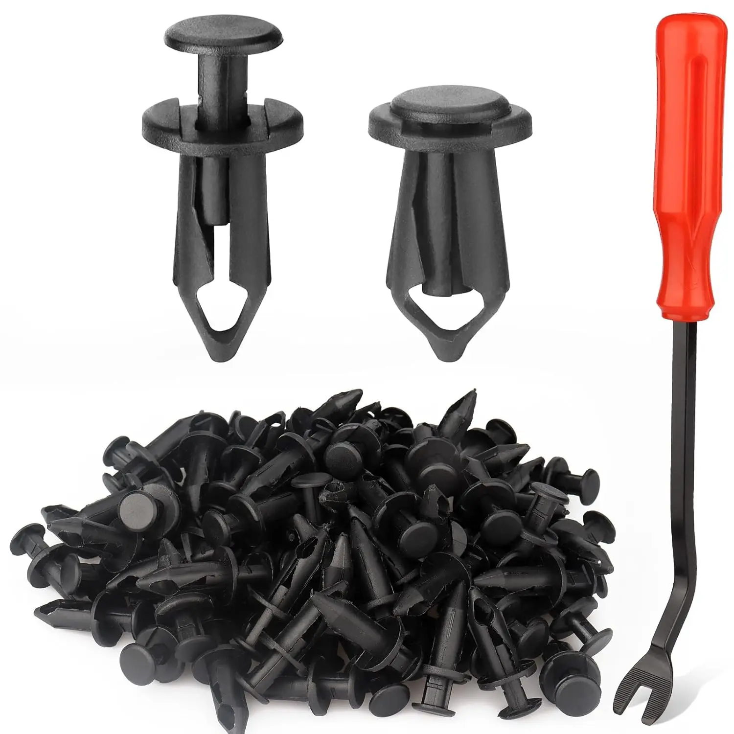 

100PCS Nylon Body Fastener Rivets Mudguard Clip Body Rivet Replacement Parts Suitable for Multiple Models Such As ATV UTV