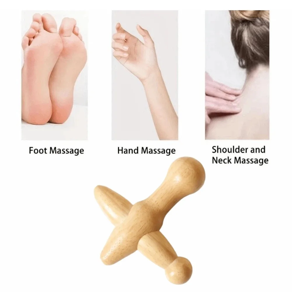 Handheld Wooden Foot Massage Stick Smooth Surface Acupressure Trigger Point Massager Pressure Point Ergonomic Shape