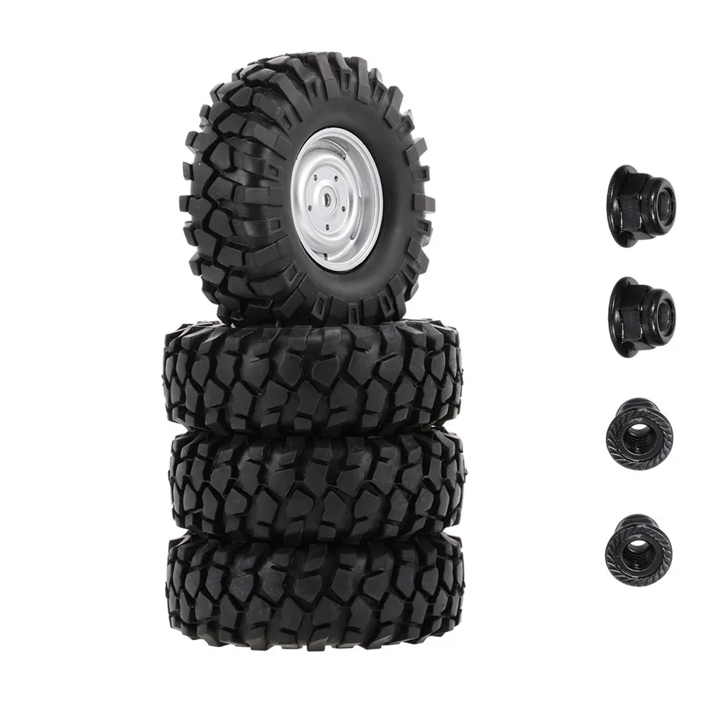 

4Pcs 96mm 1.9 Inch 12mm Hex Wheel Rim and Tyres Tires for 1/10 RC Crawler Car HSP Redcat Trxs TRX4 AXIAL SCX10 RC4WD