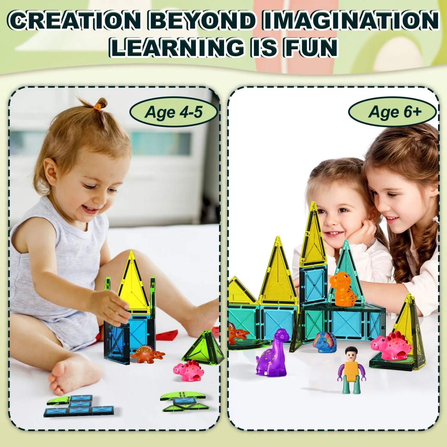 Magnetic Building Block Toy Set | 3D Stacking Magnets for Kids | STEM Educational Building Toys | Compact Portable Design (11.03