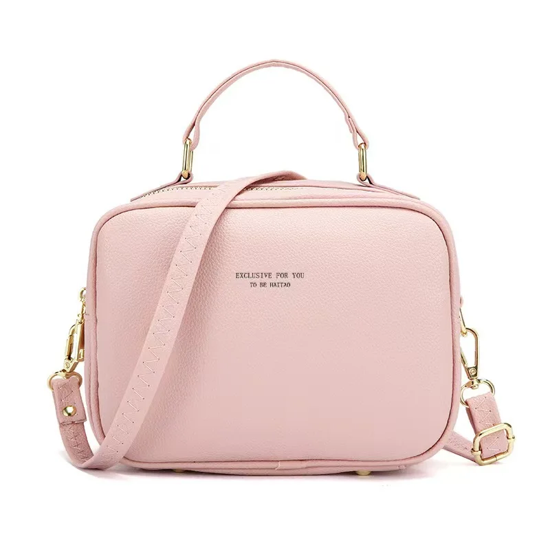 Knoow Dream New zipper shoulder bag women's solid color simple small square bag summer multi-functional crossbody bag bags