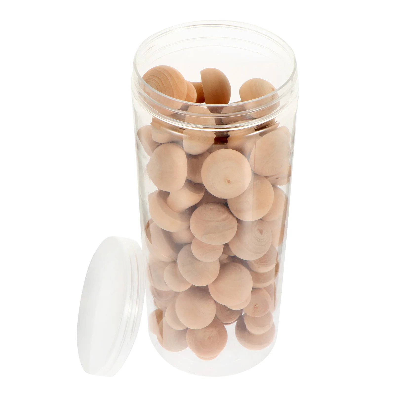 50-teiliges Holz-Pilz-Set, natürliche DIY-Dekoration für Kinder, Kreativität, Kunstprojekt, handbemaltes Bastelzubehör