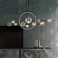 Modern LED Novelty Glass bubble Chandelier Nordic Dining room Lamp Restaurant lighting Kitchen Island Home Decor Hanging lights