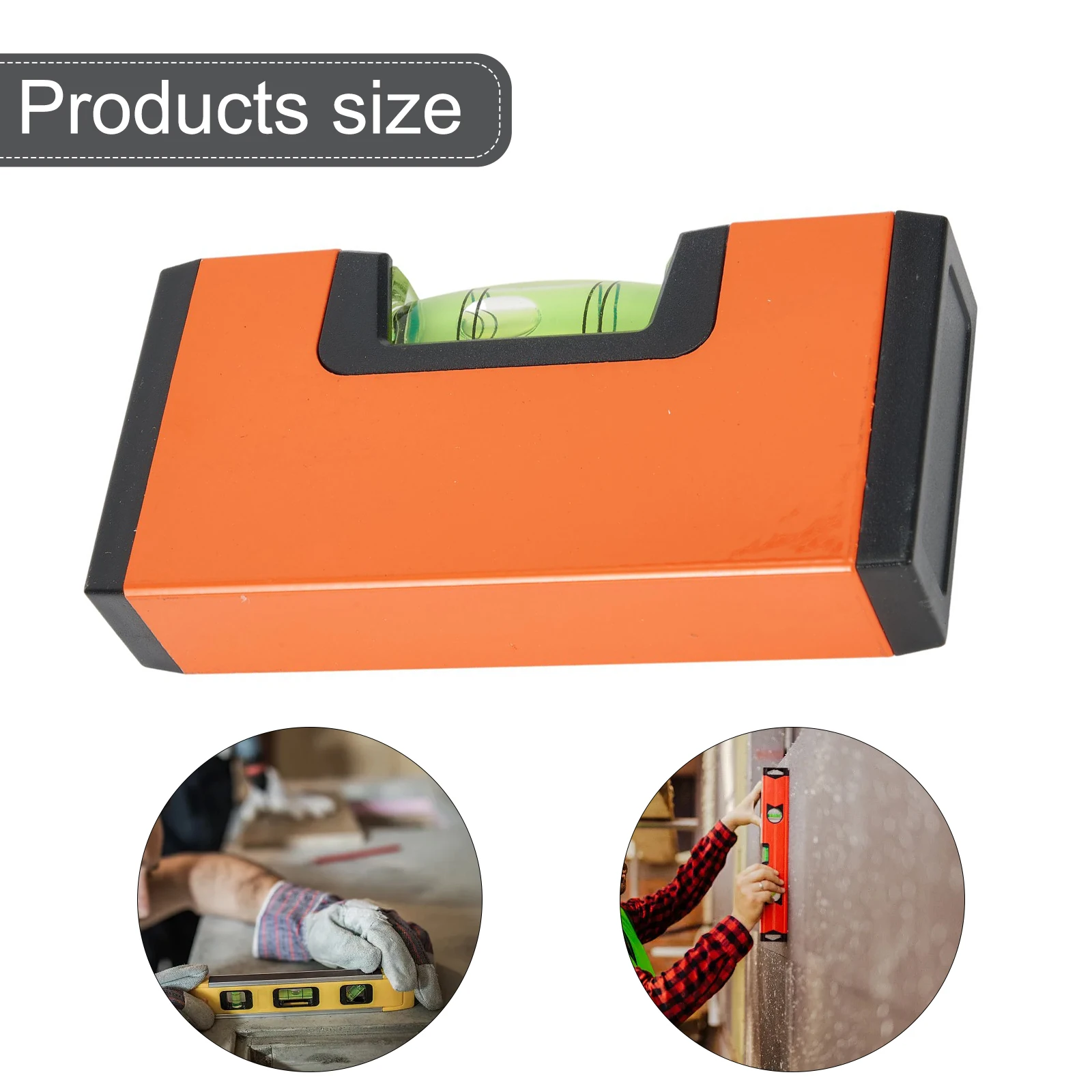 

Tool Bubble Level Construction 100mm*50*20mm Aluminum Bubble Level High Precision Level Gauge Orange Shockproof