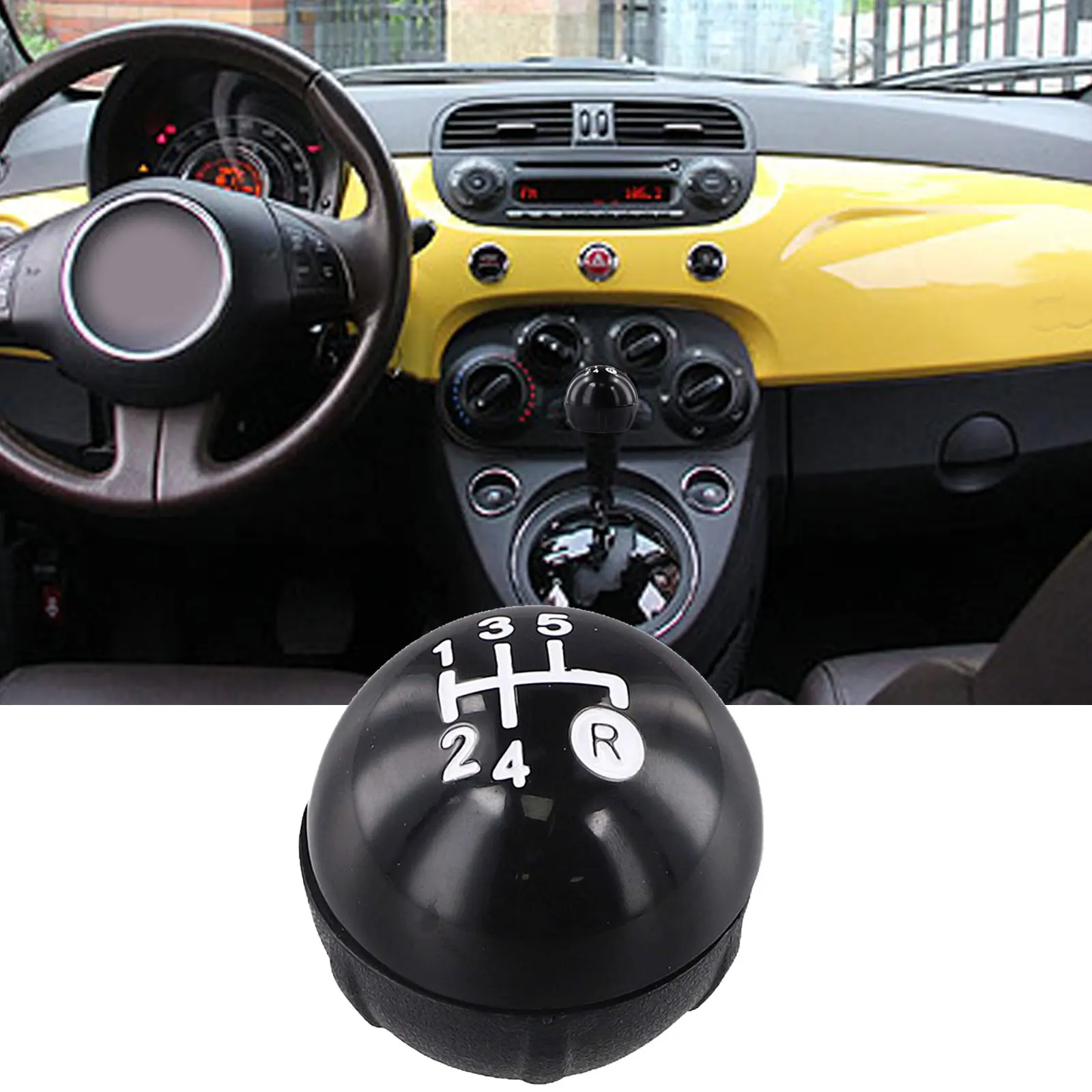 Black Shift Knob 5-Speed Shifter Auto Parts Replacement 1 Fits 2012-2018 Models Metal Components For 2012-2018