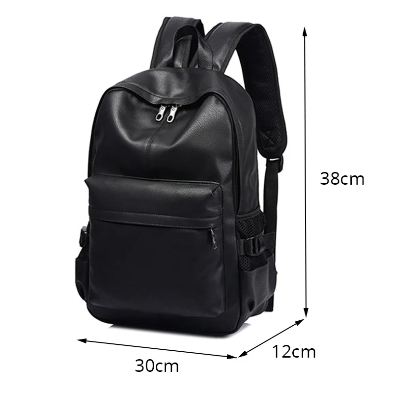 New Fashion Men Backpack Men\'s Backpacks for Teenager Luxury Designer PU Leather Backpacks Male High Quality Travel Backpacks