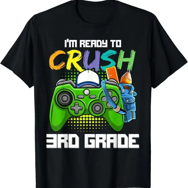 I'm Ready to Crush 3rd Grade Back School Video Game Boys T Shirt