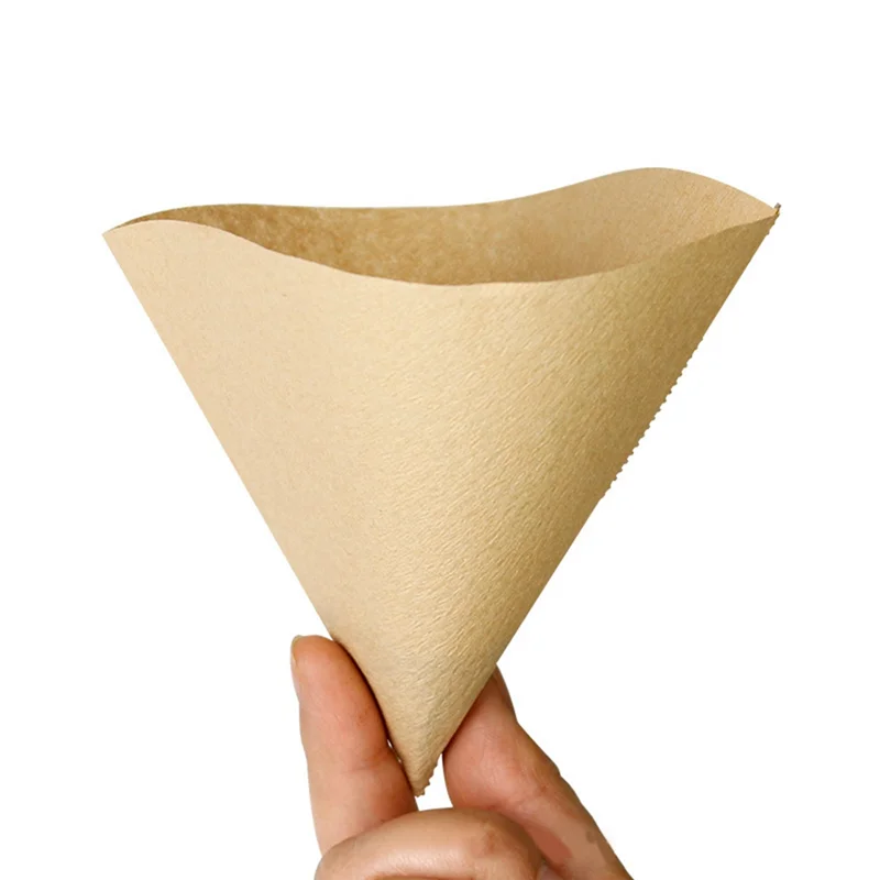 -ABJZ ورق فلتر القهوة المخمر يدويًا ورق فلتر القهوة السميك على شكل مخروطي كوب فلتر الشاي بالتنقيط 50 لونًا أساسيًا