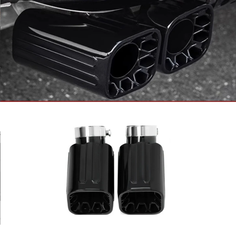 Car Exhaust Tip Tailpipe Stainless Steel Square Muffler Tip Nozzle For Land Rover Defender 90 110 L663 Diesel Version