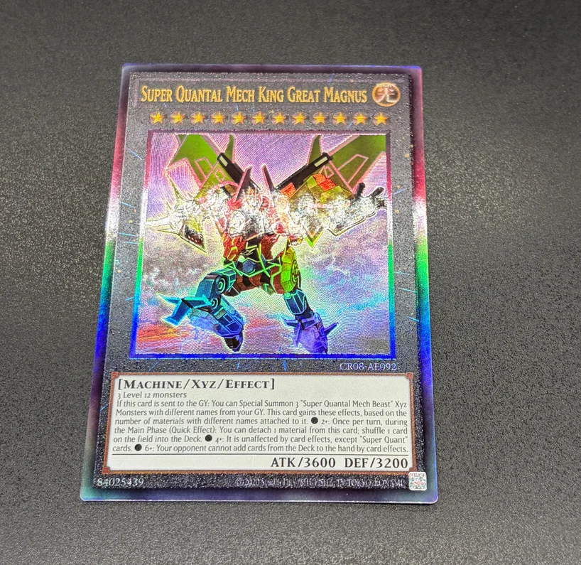 Yugioh KONAMI Duel Monsters CR08-AE092 Super Quantal Mech King Great Magnus Ultimate Asian English Collection Mint Card