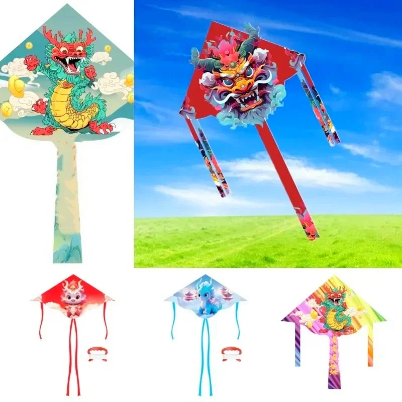 

Free shipping Weifang 2024 new year of the dragon cartoon kite children breeze easy to fly adults special three-dimensional kite