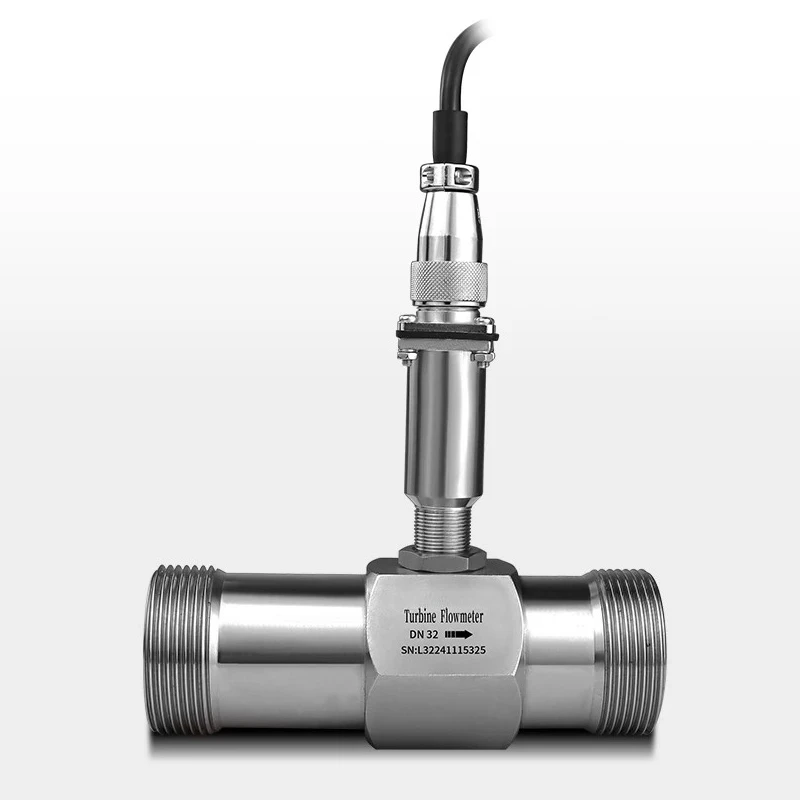 Turbine flowmeter liquid water oil intelligent metering meter sensing transmitter pulse tap water liquid 485