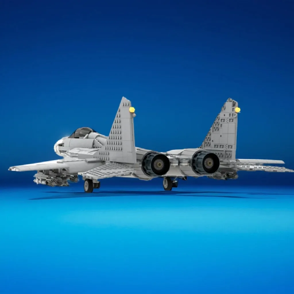 

1622 шт. MOC MiG-29 истребитель военная авиация классический предупредитель аэродинамическая форма модель DIY строительные блоки игрушка в подарок