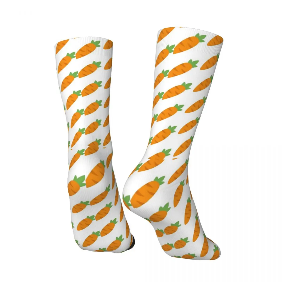 Crazy compression Sock for Men Carrot Hip Hop Harajuku Vegetable party Happy Seamless Pattern Printed Boys Crew Sock Casual Gift