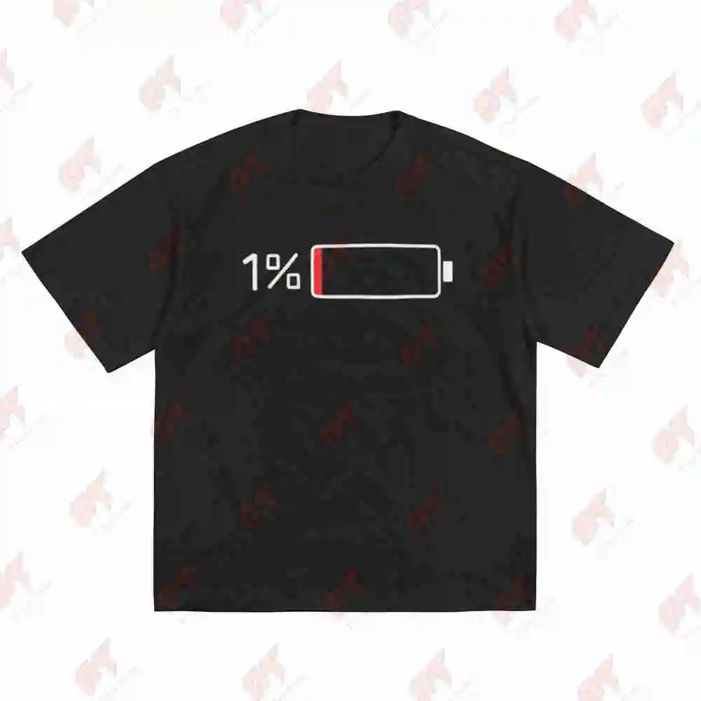 Battery Tech Power Print Short Sleeve Tee 100% Cotton T-Shirt