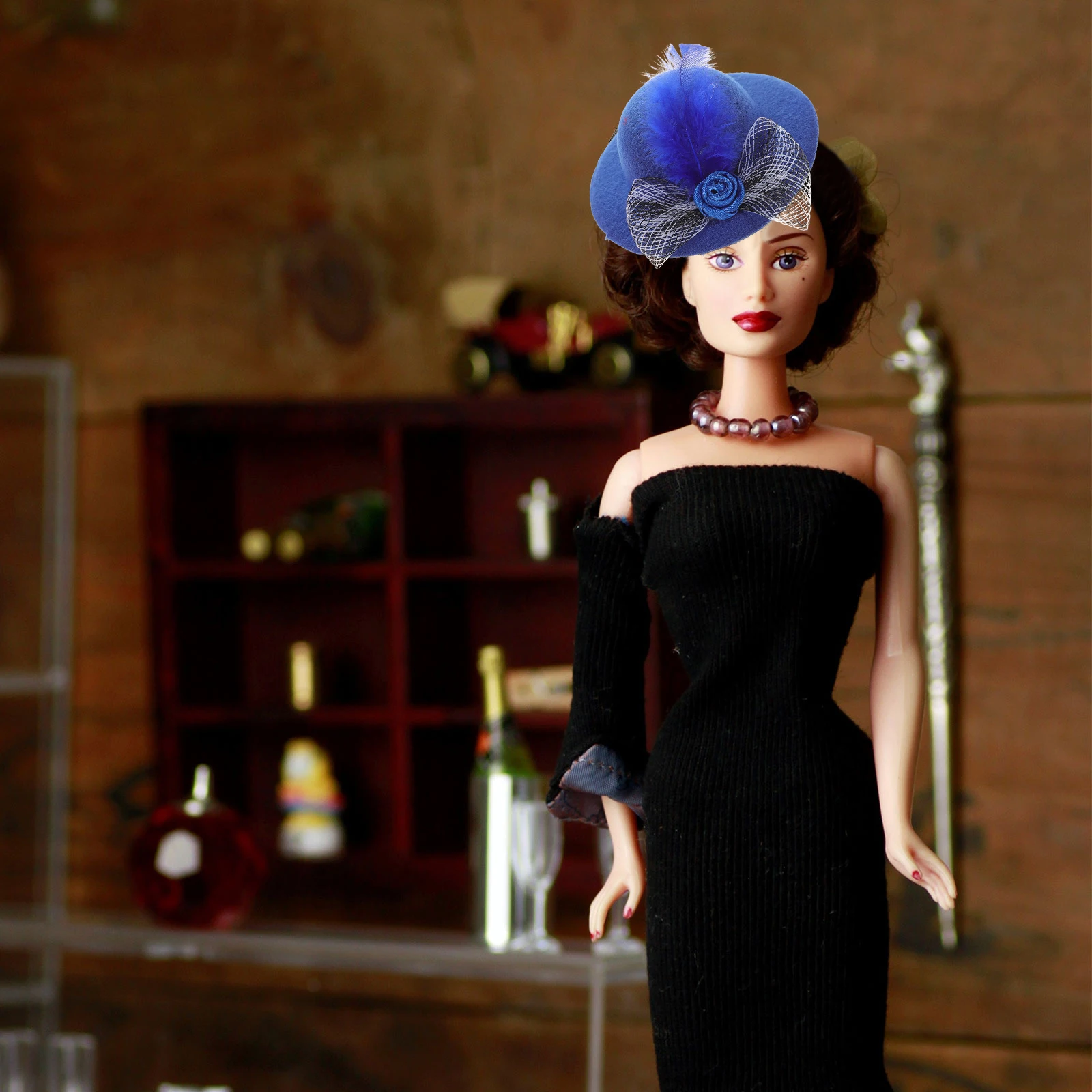 6 pezzi mini accessori per cappelli da principessa design tradizionale facile da usare per l'artigianato fai da te decorazioni per la casa forniture per feste mini cappello a cilindro