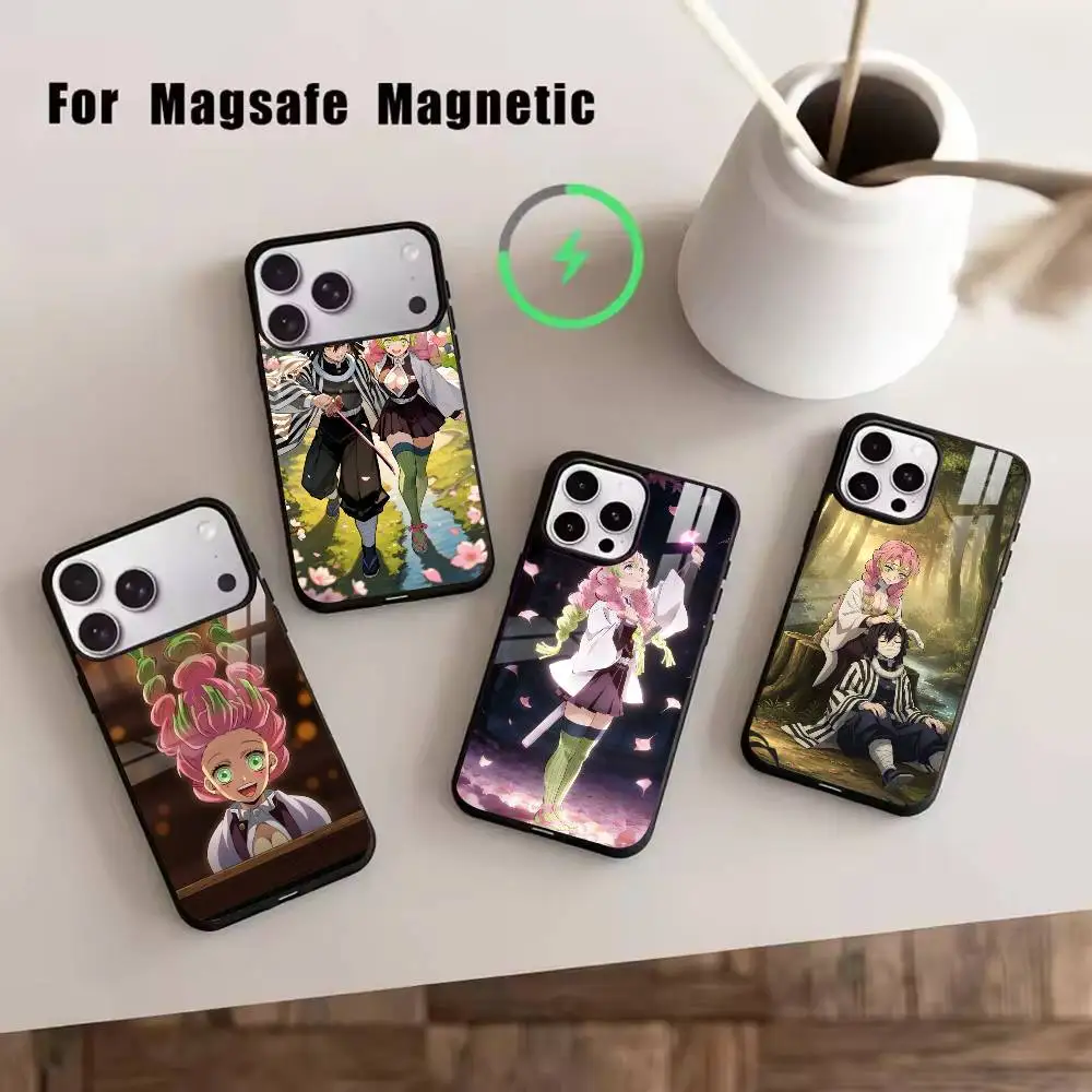 

Love Mitsuri Obanai Phone Case For iPhone17,16,15,14,13,12,11 Plus,Pro Magnetic For Magsafe Wireless Charging