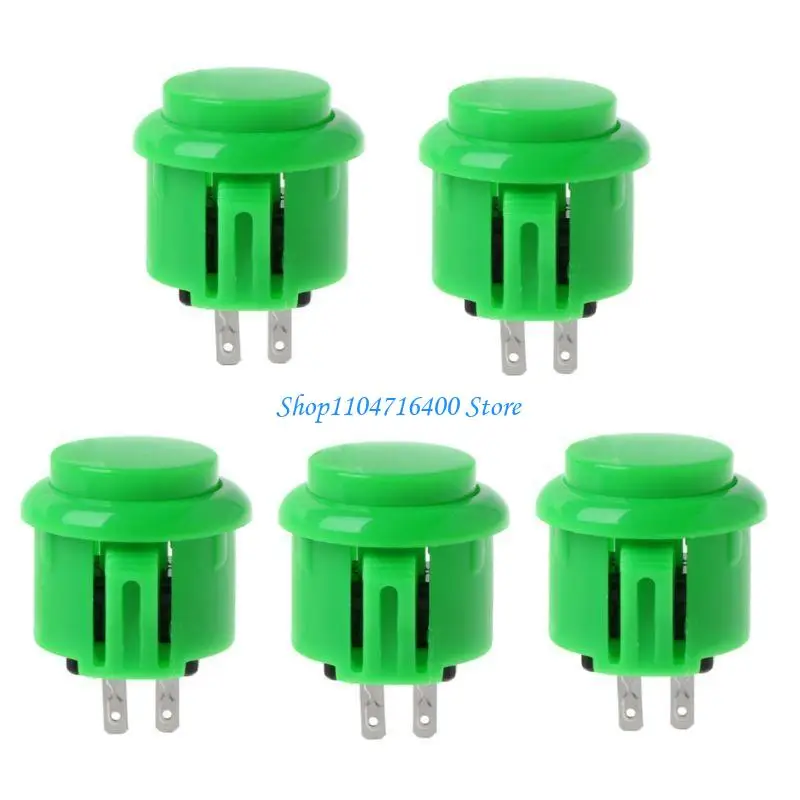 y1gd Built-in Small Micro Switch 24mm Factory Price Arcade Button Round Push Button for Jamma Mame,Set of 5