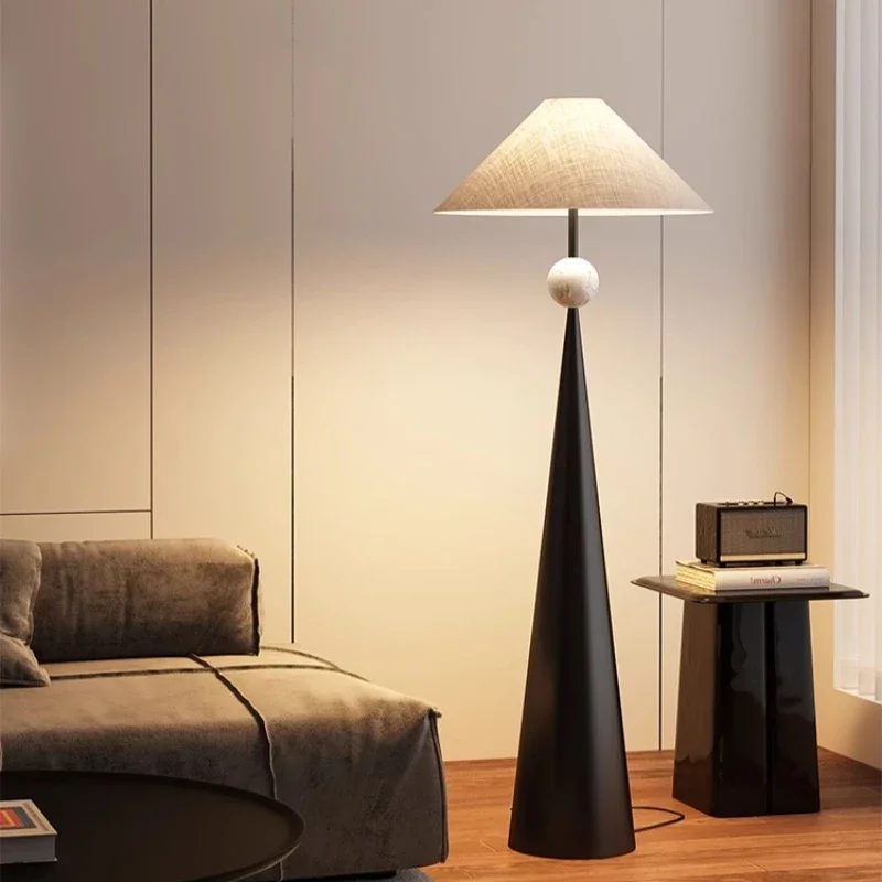 

Japanese Wabi-sabi Wooden Floor Lamps Retro Fabric Art Decorative LED Atmoshere Stand Lights Living Room Sofa Side Bedroom Study