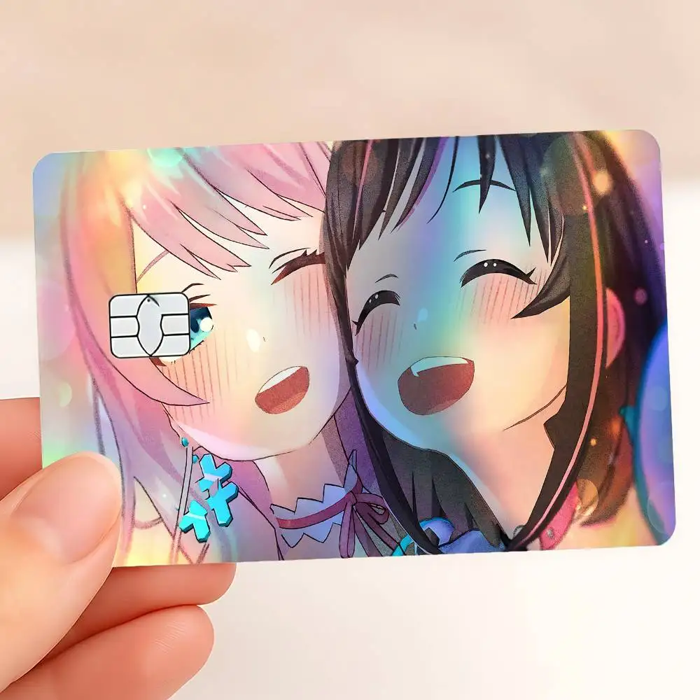 SInger K-Kizuna AI Holographic Sticker Laser Film Shinny Skin For Debit Credit Bank Card
