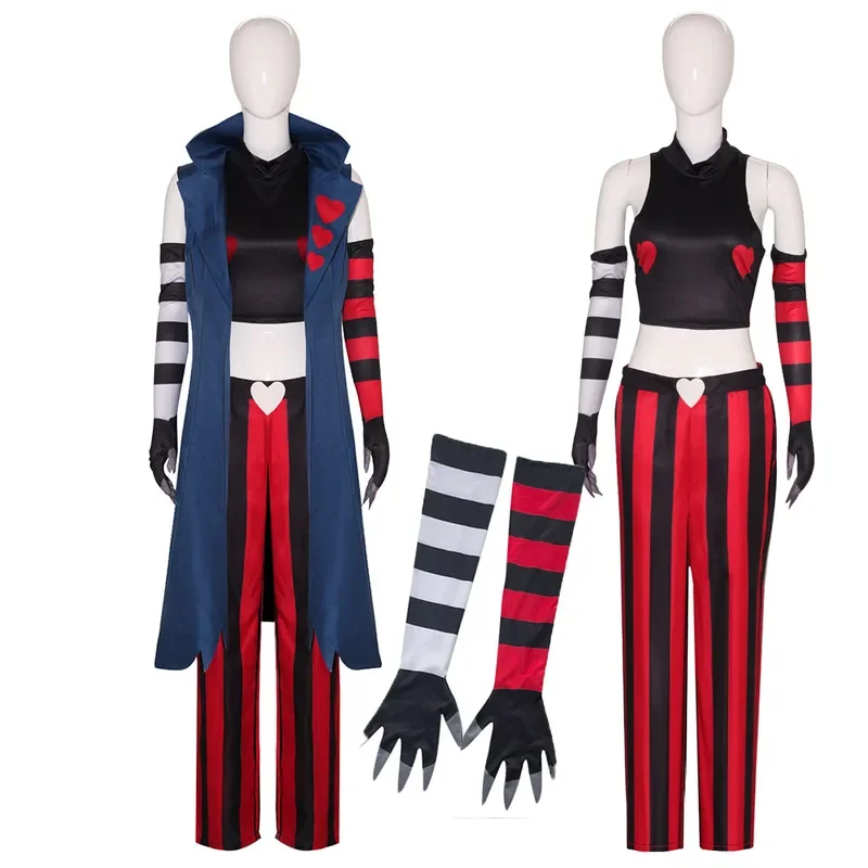 

FC6Anime Velvet Cosplay Women Costume Hazzbin Cartoon Hotel Roleplay Outfits Gloves Set Female Disguise Halloween Party Sui@FC8！