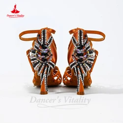 Scarpe da ballo latino per donna Rumba Chacha Tango Performance Choses altezza 5.5cm 7.5cm 8.5cm scarpe da ballo latino