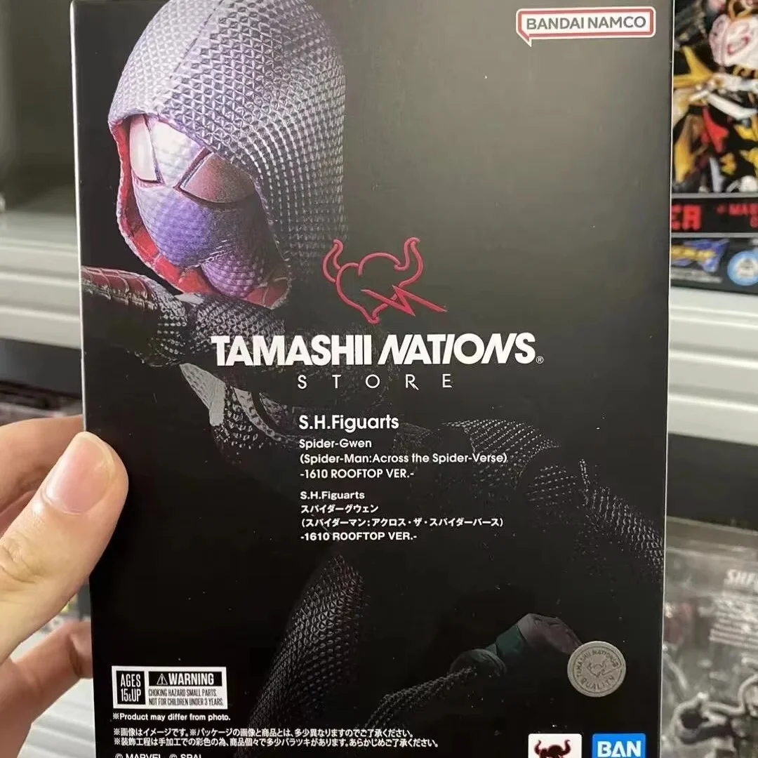 Original Bandai Miles Morales Gwen 1610 Shf Sh Figuarts Spider Man Across The Spider Verse Rooftop Ver Kids Holiday Gifts