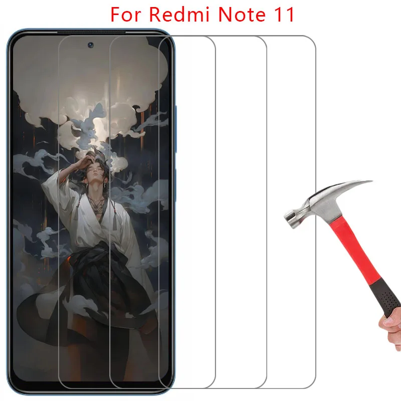 

phone case for xiaomi redmi note 11 tempered glass on redminote note11 not not11 4g 5g back cover xiomi remi redme red mi 11case