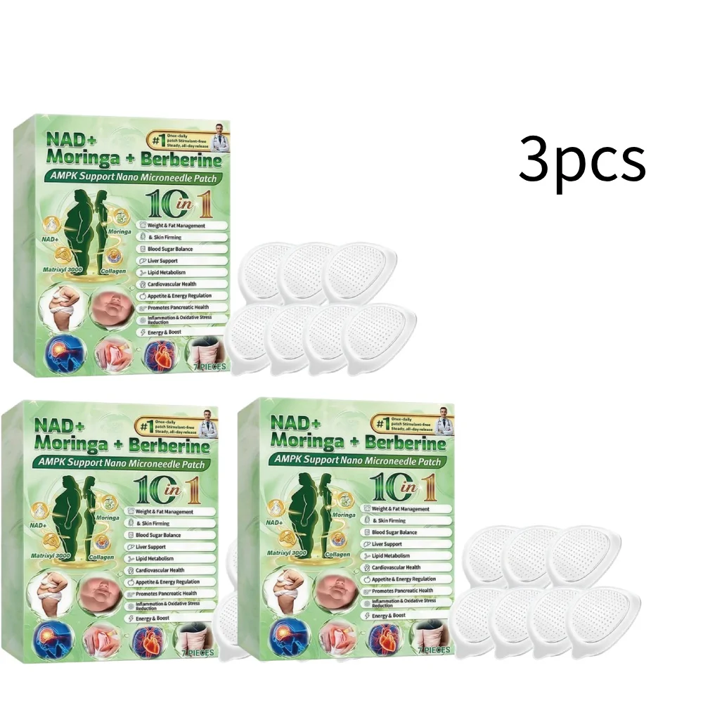 Moringa Microneedle Patch Lichaamsverzorging Natuurlijk Extract Ondersteunt Metabolisme Huidverstevigend Ademend Dagelijks Draagbaar Pleister