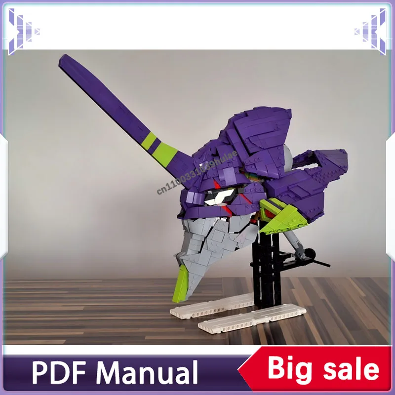 مجموعة مكعبات البناء إيفا 01 تماثيل الرأس ملحقات الديكور للكبار الطوب الديكور هدية عيد الميلاد